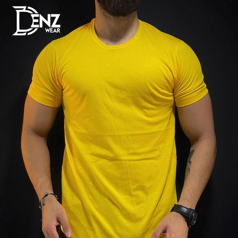 Plain Round Neck Tshirt, Thick Neck Rib, 100% Cotton Jersey DW-04