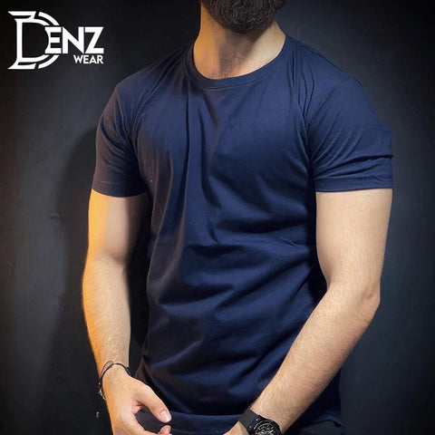 Plain Round Neck Tshirt, Thick Neck Rib, 100% Cotton Jersey DW-04