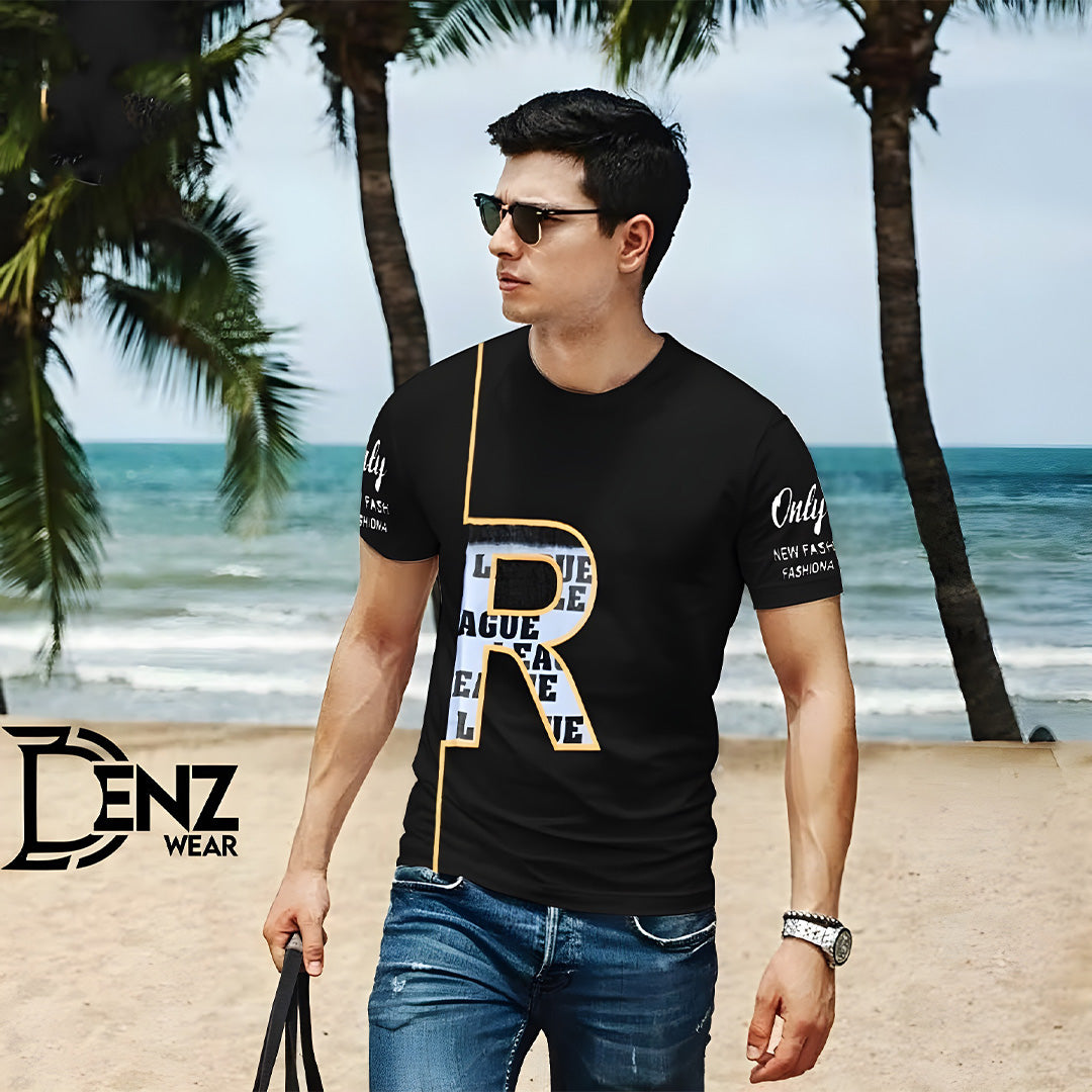 Men's Half Sleeves Printed T-shirt DW-06