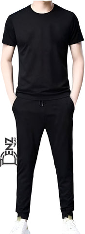 Stylish Black Pack Of 2 T-shirt & Trouser For Men and Women DW-09