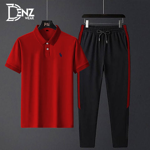 Stylish Polo Stylish Embroidered Logo Tracksuit For Men DW-27