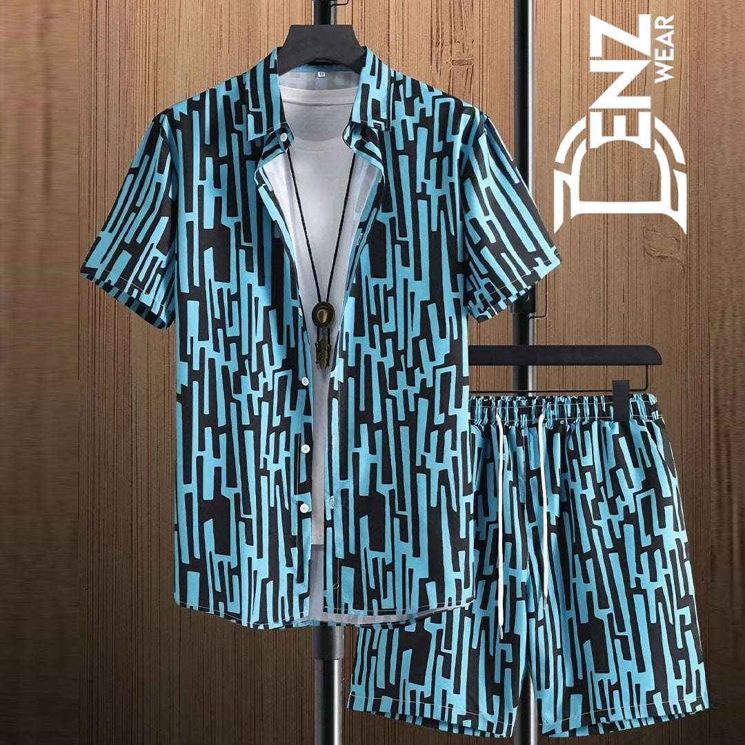 Mens Party Beach Random Printed Summer Beach Short Suit DW-40