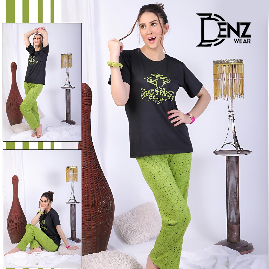 Sleepwear Cute Cotton Pajama Set Woman| Lounge Wear Set | Night Suit for Woman DW-74