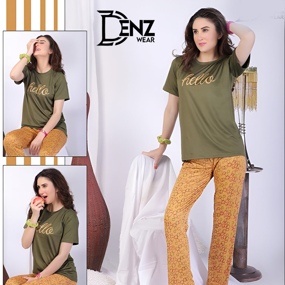 Sleepwear Cute Cotton Pajama Set Woman| Lounge Wear Set | Night Suit for Woman DW-76