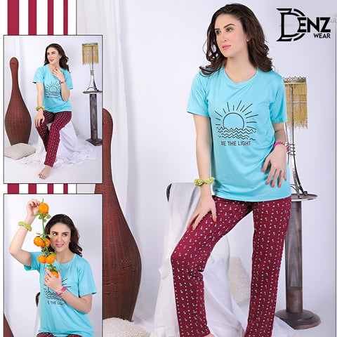 Sleepwear Cute Cotton Pajama Set Woman| Lounge Wear Set | Night Suit for Woman DW-78